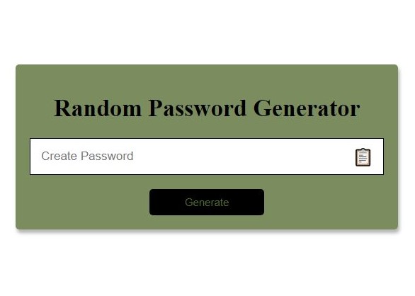 Random password generator